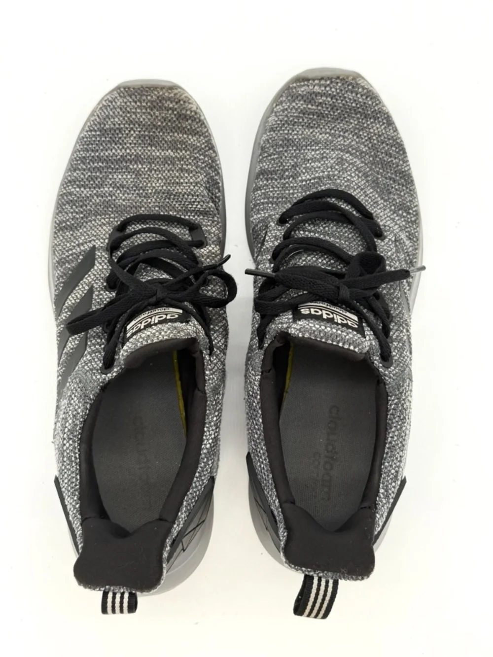 adidas Lite Racer BYD Mens Running Shoes Size 10.5 Gray Black Cloudfoam Sneakers